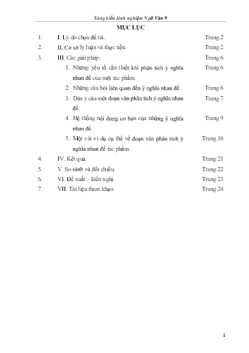 Sáng kiến kinh nghiệm Rèn kĩ năng phân tích và viết đoạn văn phân tích ý nghĩa nhan đề tác phẩm văn chương cho học sinh Lớp 9