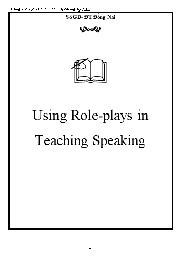 Sáng kiến kinh nghiệm Using Role-plays in Teaching Speaking