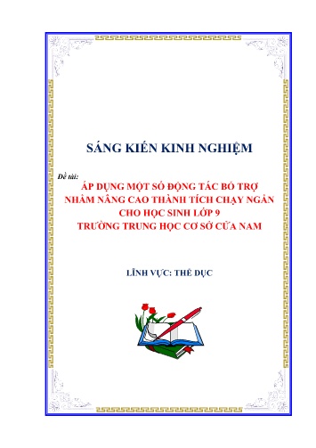 SKKN Áp dụng một số động tác bổ trợ nhằm nâng cao thành tích chạy ngắn cho học sinh Lớp 9 trường Trung học cơ sở Cửa Nam