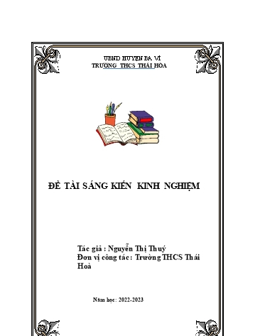 Sáng kiến kinh nghiệm Rèn kĩ năng làm bài nghị luận xã hội cho học sinh Lớp 9