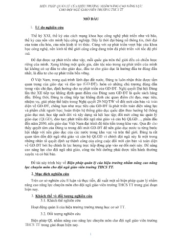 SKKN Biện pháp quản lý của hiệu trưởng nhằm nâng cao năng lực cho đội ngũ giáo viên trường THCS TT